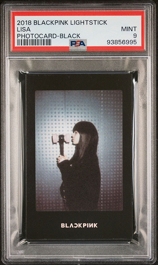 2018 BLACKPINK LIGHTSTICK BLACK VERSION LISA PHOTOCARD