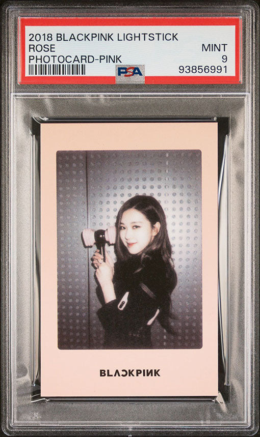 2018 BLACKPINK LIGHTSTICK PINK VERSION ROSE PHOTOCARD
