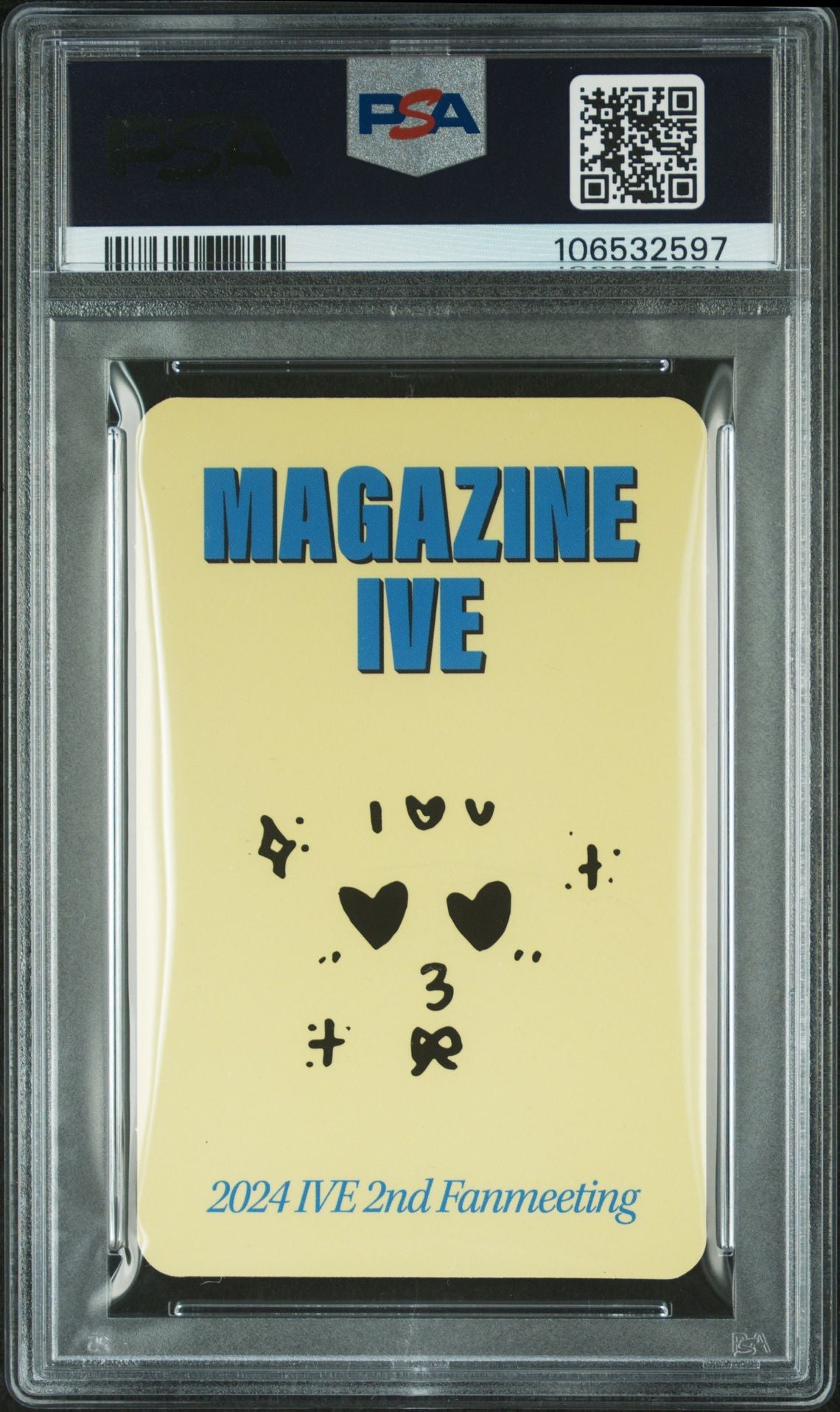 JANG WONYOUNG 2024 IVE 2ND FANMEETING MAGAZINE DIVE FANCLUB BOOTH SPECIAL SELFIE PHOTOCARD CAMERA VERSION MINT PSA 9