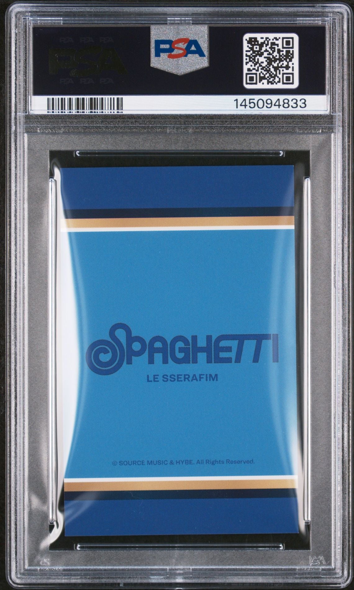 HONG EUNCHAE 2025 LE SSERAFIM 1ST SINGLE ALBUM SPAGHETTI OFFICIAL MERCHANDISE POUCH PHOTOCARD GEM MINT PSA 10
