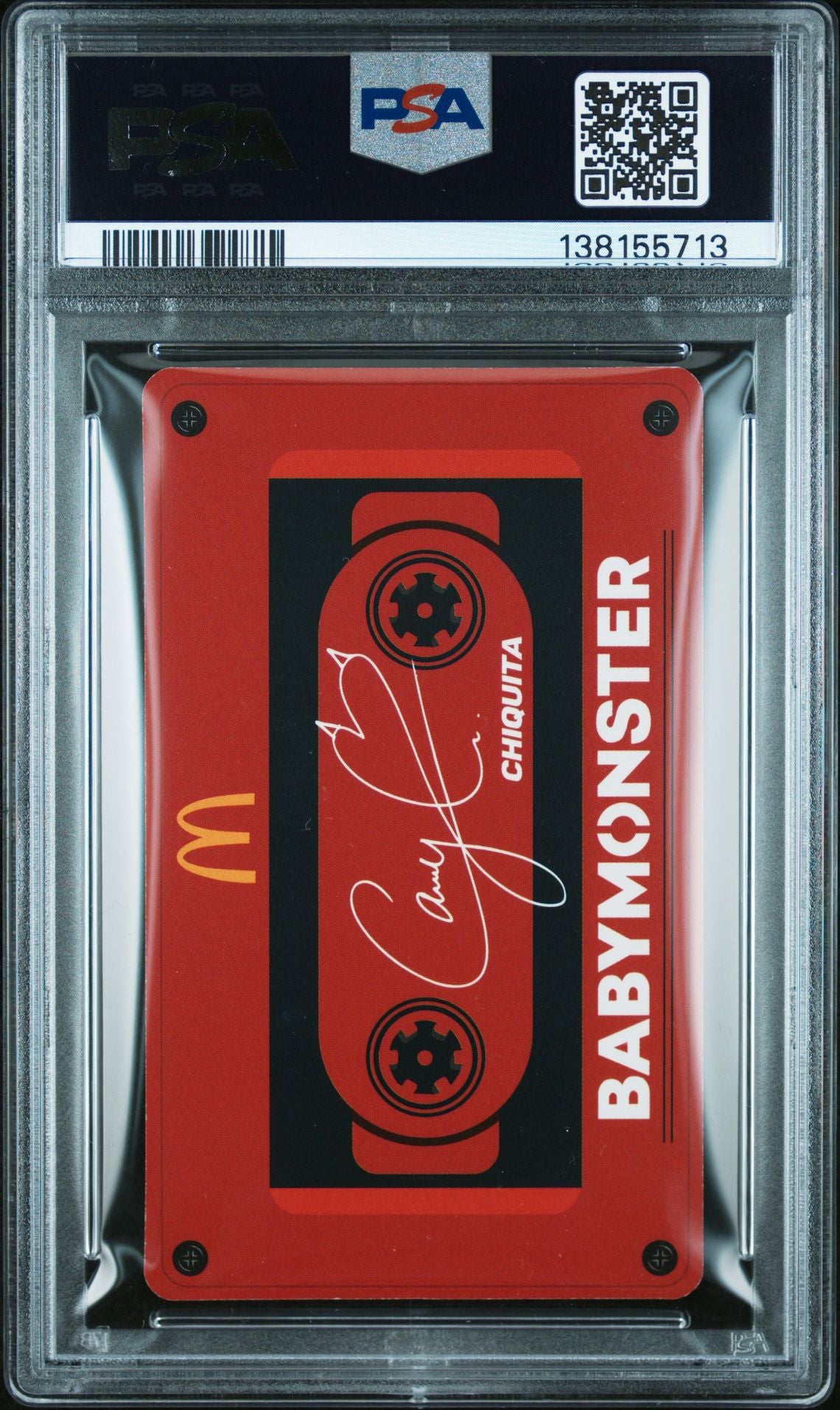 CHIQUITA 2025 MCDONALD'S X BABYMONSTER CASSETTE PHOTOCARD MINT PSA 9