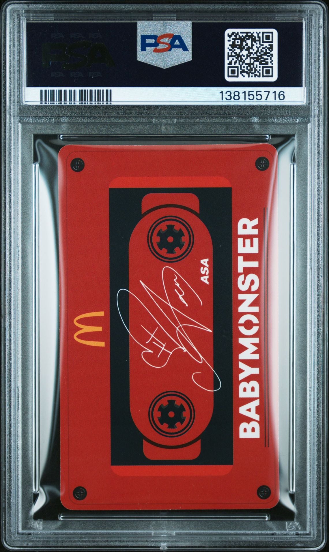 ASA 2025 MCDONALD'S X BABYMONSTER CASSETTE PHOTOCARD MINT PSA 9