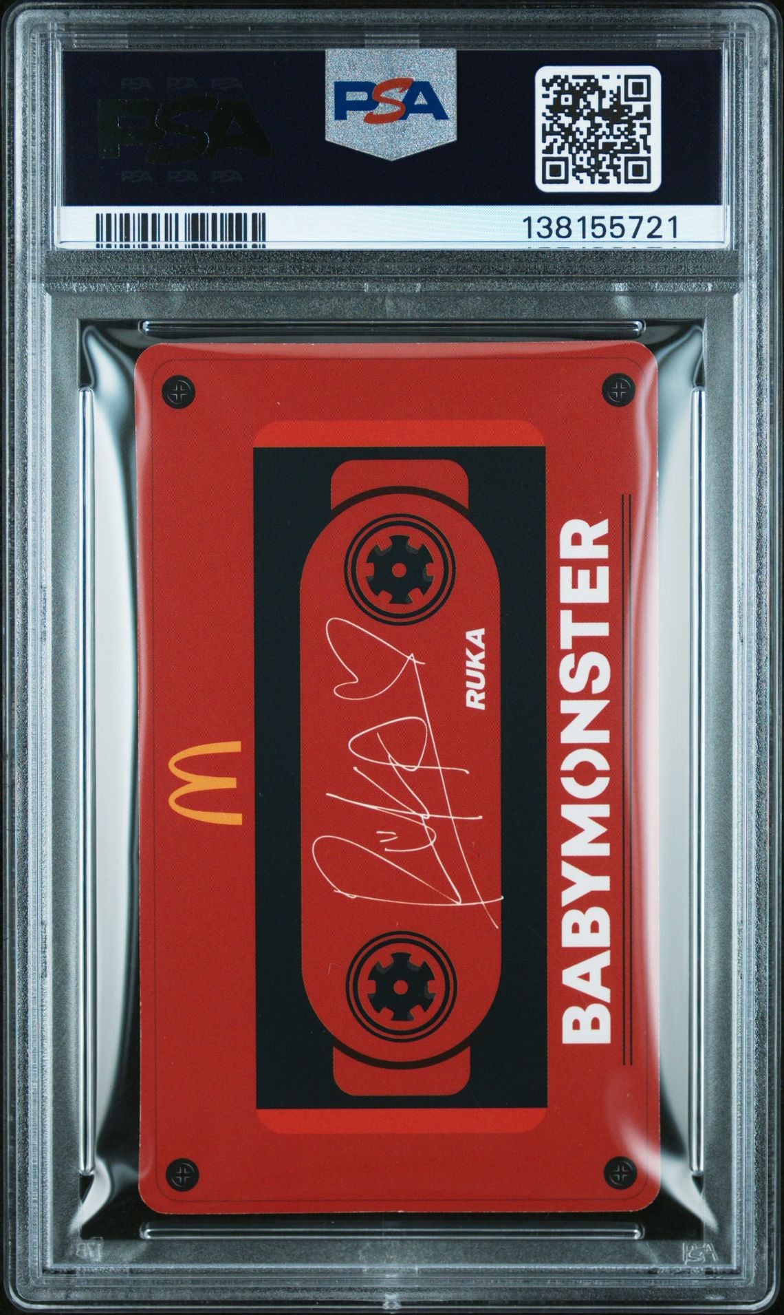 RUKA 2025 MCDONALD'S X BABYMONSTER CASSETTE PHOTOCARD MINT PSA 9