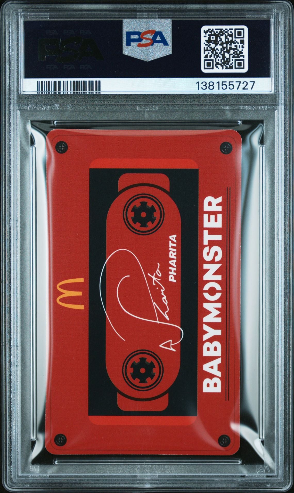 PHARITA 2025 MCDONALD'S X BABYMONSTER CASSETTE PHOTOCARD MINT PSA 9