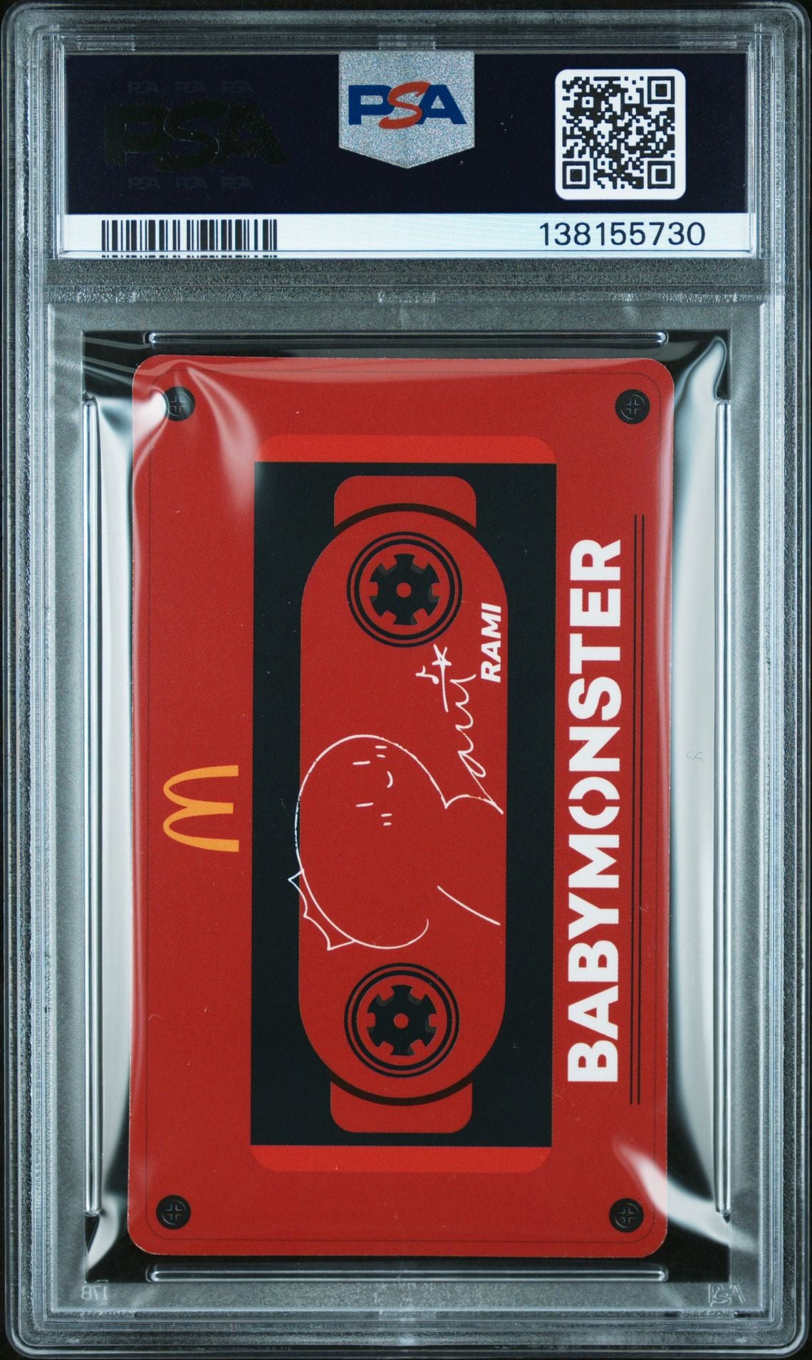 RAMI 2025 MCDONALD'S X BABYMONSTER CASSETTE PHOTOCARD MINT PSA 9