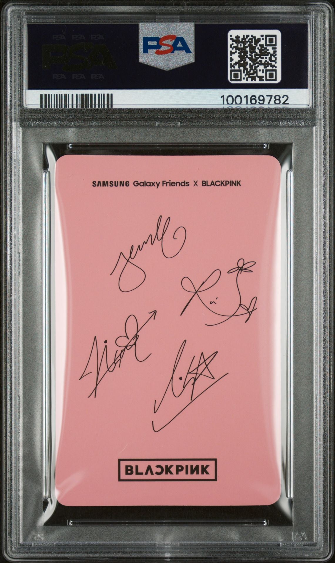 BLACKPINK GROUP 2019 SAMSUNG X BLACKPINK GALAXY FRIENDS PINK VERSION PHOTOCARD GEM MINT PSA 10