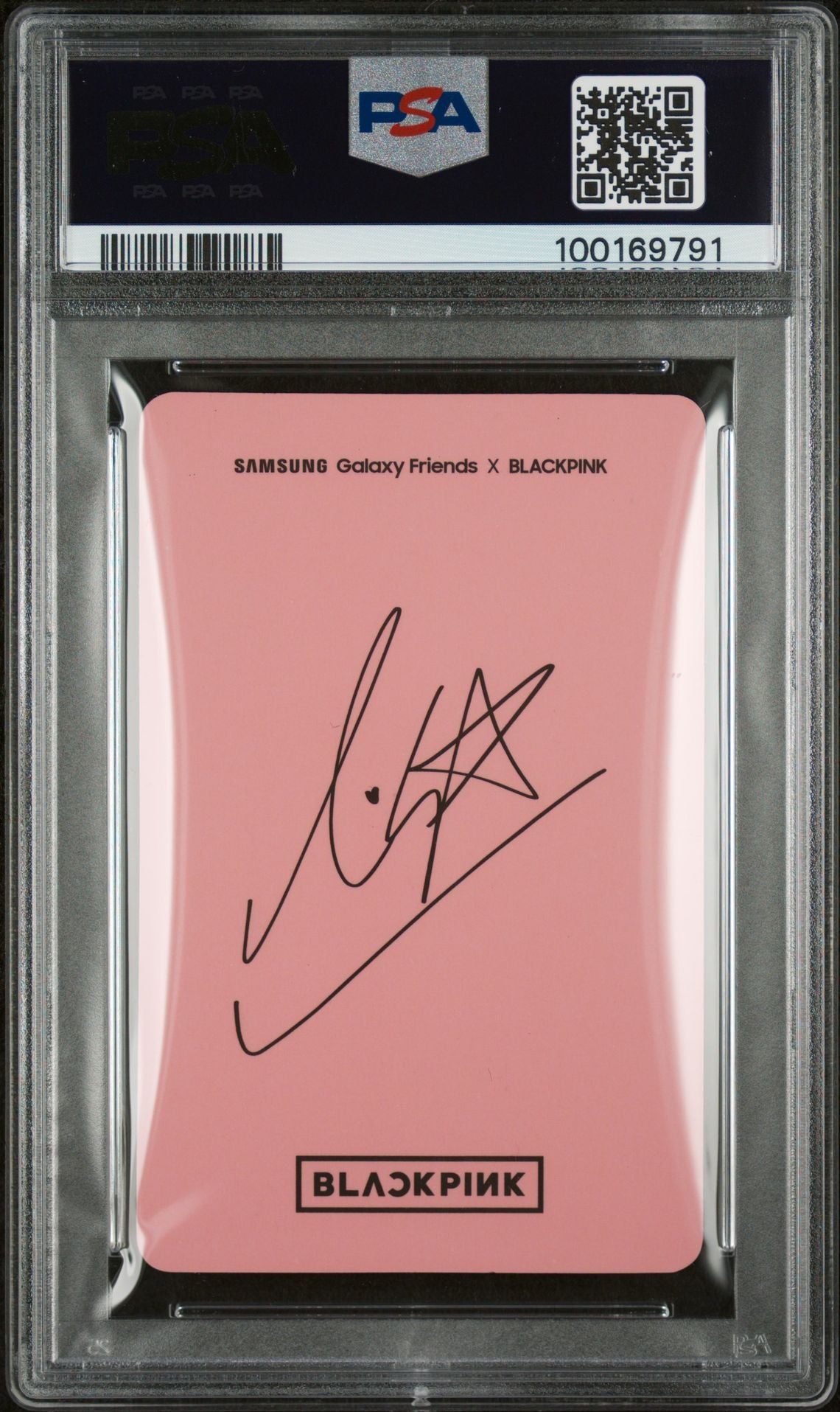 LISA 2019 SAMSUNG X BLACKPINK GLAXY FRIENDS GREY VERSION PHOTOCARD MINT PSA 9