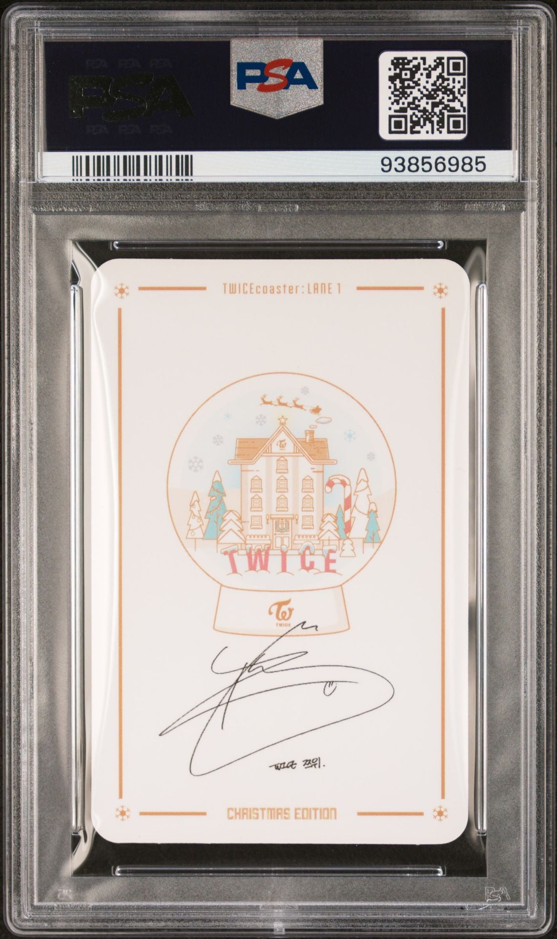 TZUYU 2016 TWICE TWICECOASTER: LANE 1 CHRISTMAS EDITION PHOTOCARD NEAR MINT - MINT PSA 8