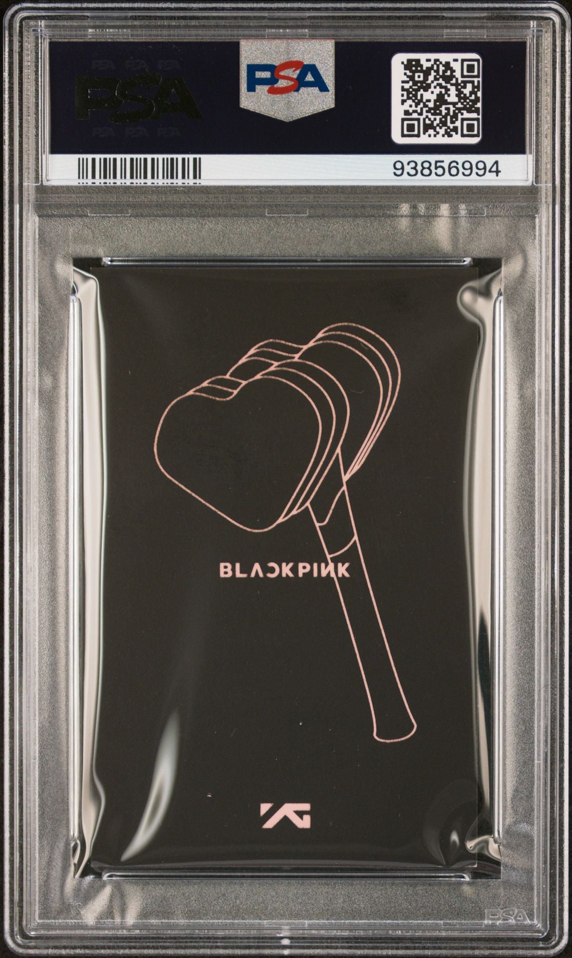 2018 BLACKPINK LIGHTSTICK PINK VERSION GROUP PHOTOCARD NEAR MINT-MINT PSA 8