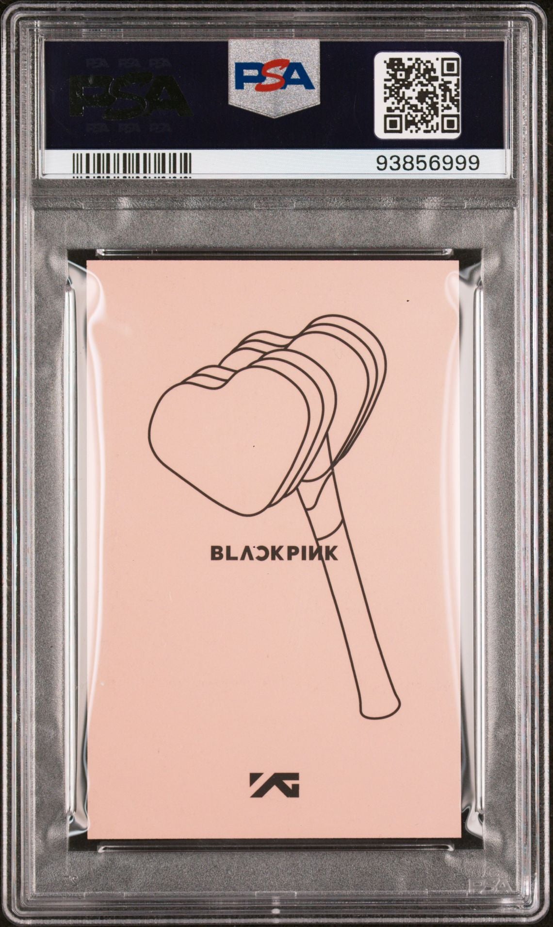 2018 BLACKPINK LIGHTSTICK BLACK VERSION GROUP PHOTOCARD MINT PSA 9