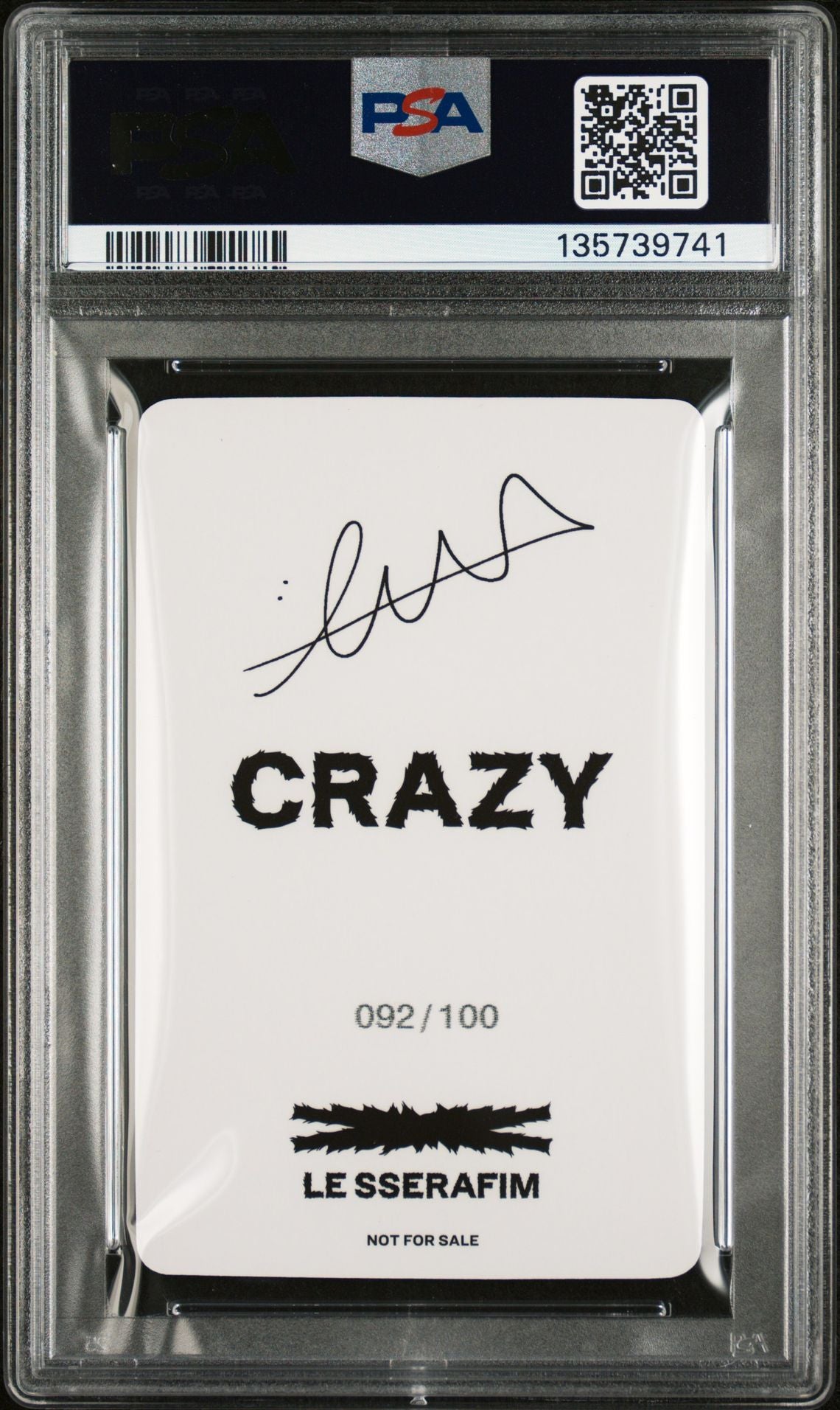 HONG EUNCHAE 2024 LE SSERAFIM CRAZY JAPAN 3RD SINGLE WEVERSE SHOP JAPAN LUCKY DRAW PHOTOCARD ROUND 1-SPECIAL MINT PSA 9