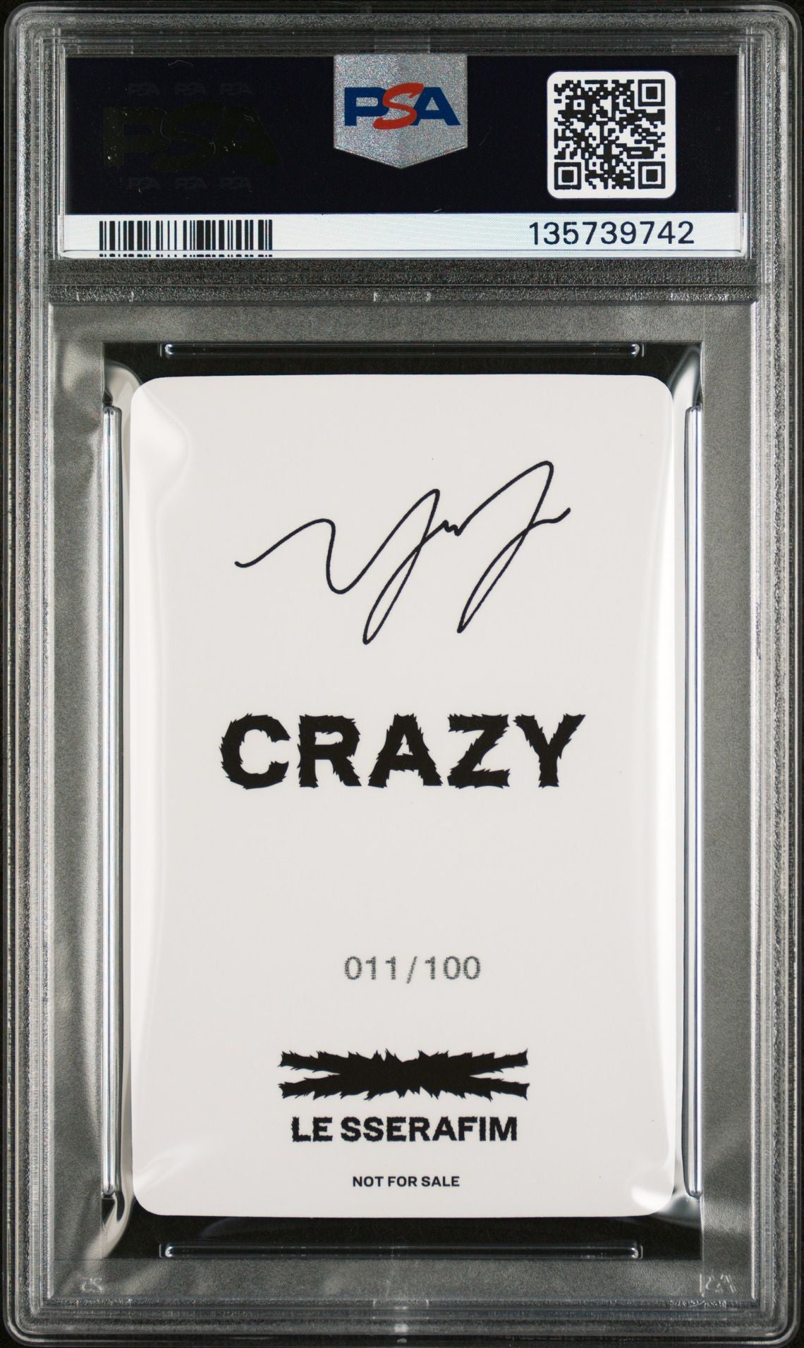 HUH YUNJIN 2024 LE SSERAFIM CRAZY JAPAN 3RD SINGLE UNIVERSAL MUSIC STORE LUCKY DRAW PHOTOCARDS ROUND 2-SPECIAL GEM MINT PSA 10