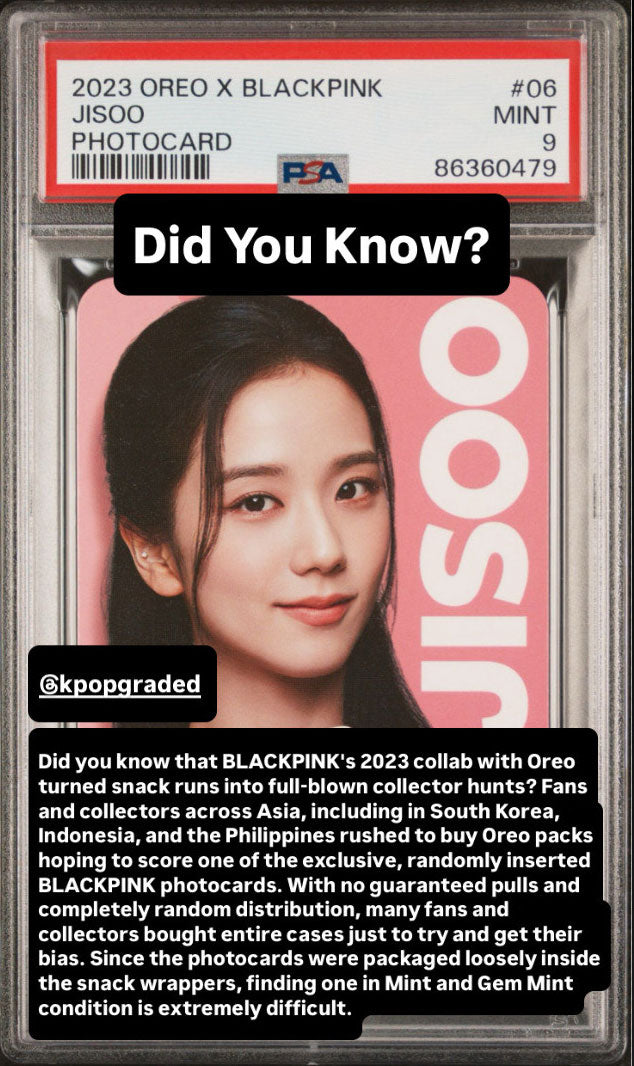 JISOO 2023 OREO X BLACKPINK PHOTOCARDS #06 MINT PSA 9