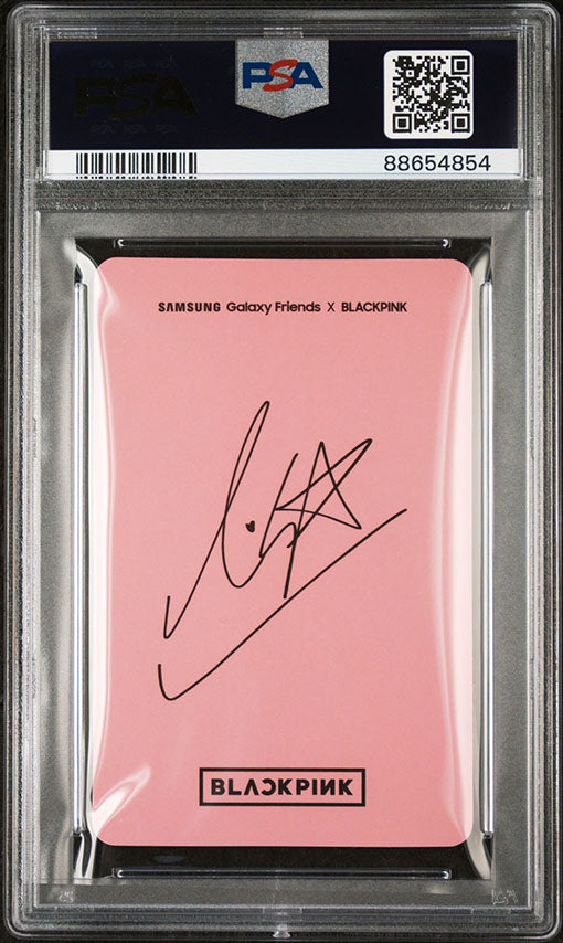 2019 SAMSUNG X BLACKPINK PINK VERSION LISA PHOTOCARD GALAXY FRIENDS PSA NEAR MINT - MINT 8