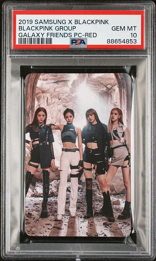 2019 SAMSUNG X BLACKPINK RED VERSION GROUP GALAXY FRIENDS PHOTOCARD PSA GEM MINT 10