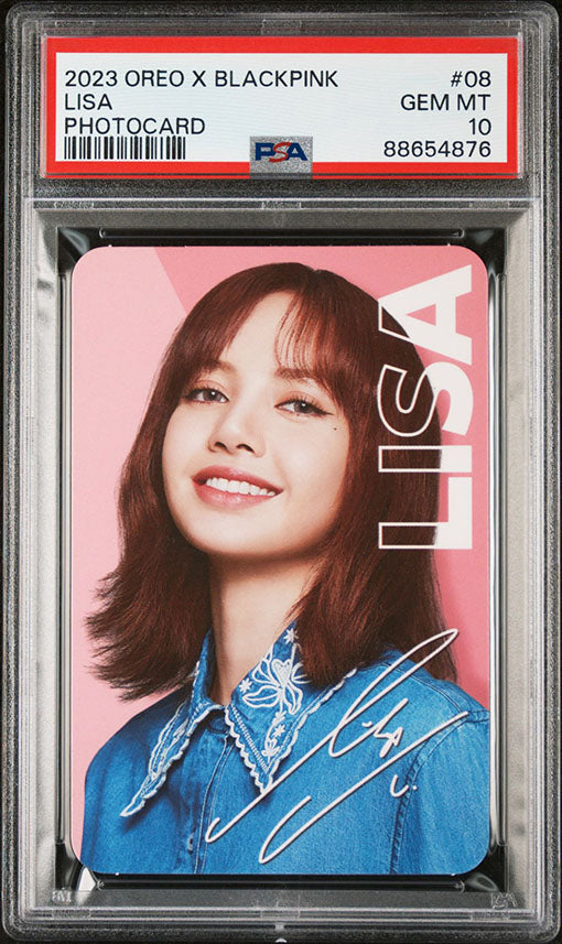 2023 OREO X BLACKPINK #08 LISA PHOTOCARD GEM MINT PSA 10