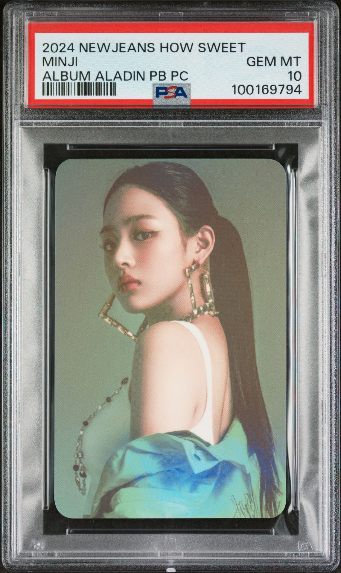MINJI NEWJEANS ALADIN PURCHASE BONUS PHOTOCARD GEM MINT PSA 10