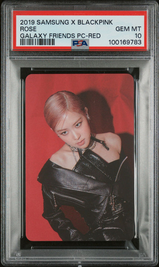 2019 SAMSUNG X BLACKPINK RED VERSION ROSE PHOTOCARD GALAXY FRIENDS PSA MINT 10