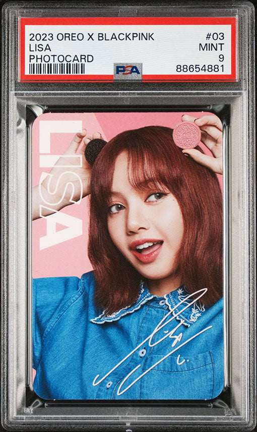 2023 OREO X BLACKPINK #03 LISA PHOTOCARD MINT PSA 9 #kpopgraded