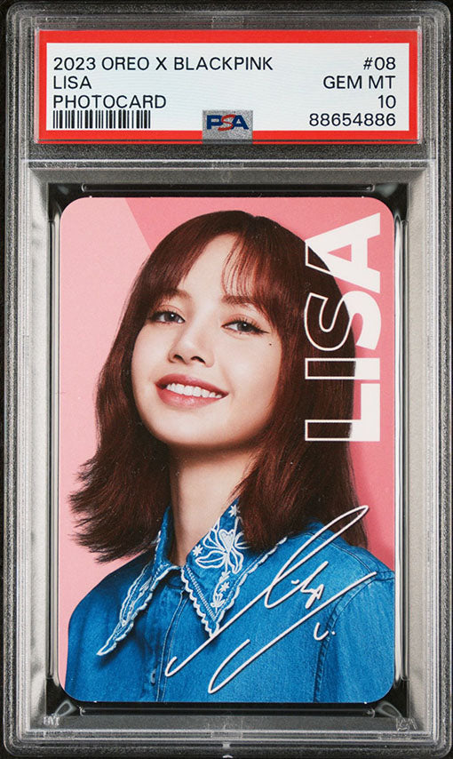 2023 OREO X BLACKPINK #08 LISA PHOTOCARD GEM MINT PSA 10