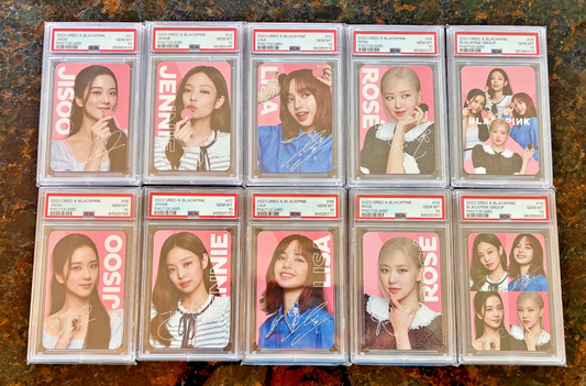 2023 OREO X BLACKPINK PHOTOCARDS COMPLETE SET ALL GEM MINT PSA 10