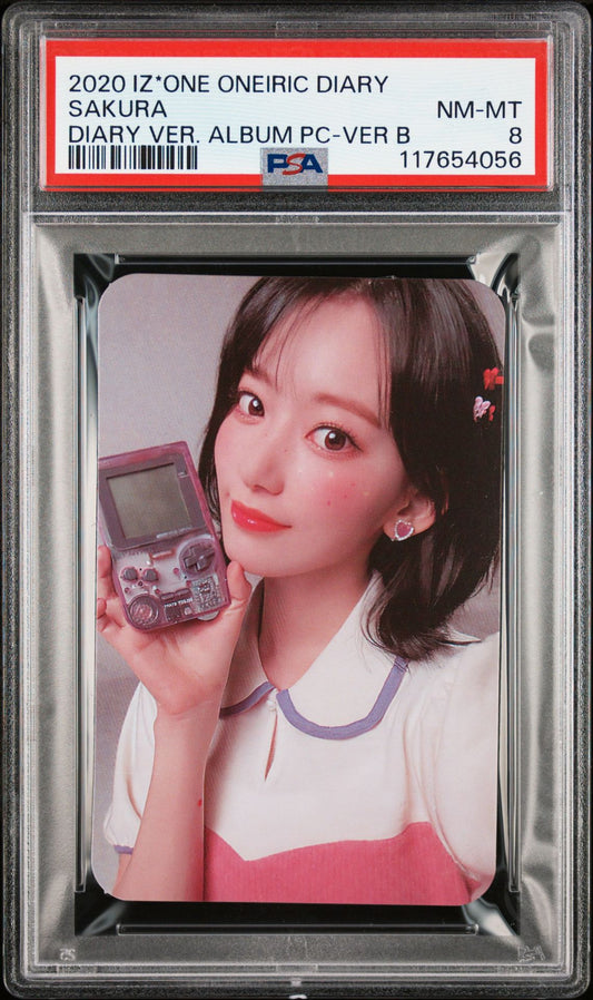 2020 IZ*ONE 3RD MINI ALBUM ONEIRIC DIARY DIARY VERSION PHOTOCARDS SAKURA VERSION B PSA 8
