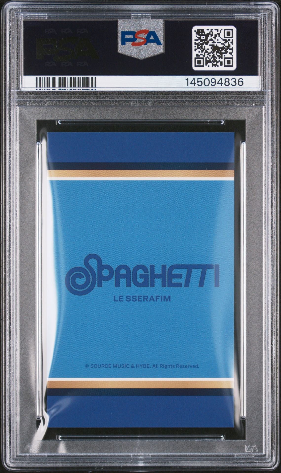 SAKURA 2025 LE SSERAFIM 1ST SINGLE ALBUM SPAGHETTI OFFICIAL MERCHANDISE POUCH PHOTOCARD GEM MINT PSA 10