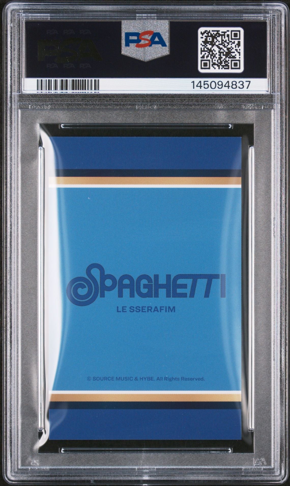 HUH YUNJIN 2025 LE SSERAFIM 1ST SINGLE ALBUM SPAGHETTI OFFICIAL MERCHANDISE POUCH PHOTOCARD GEM MINT PSA 10