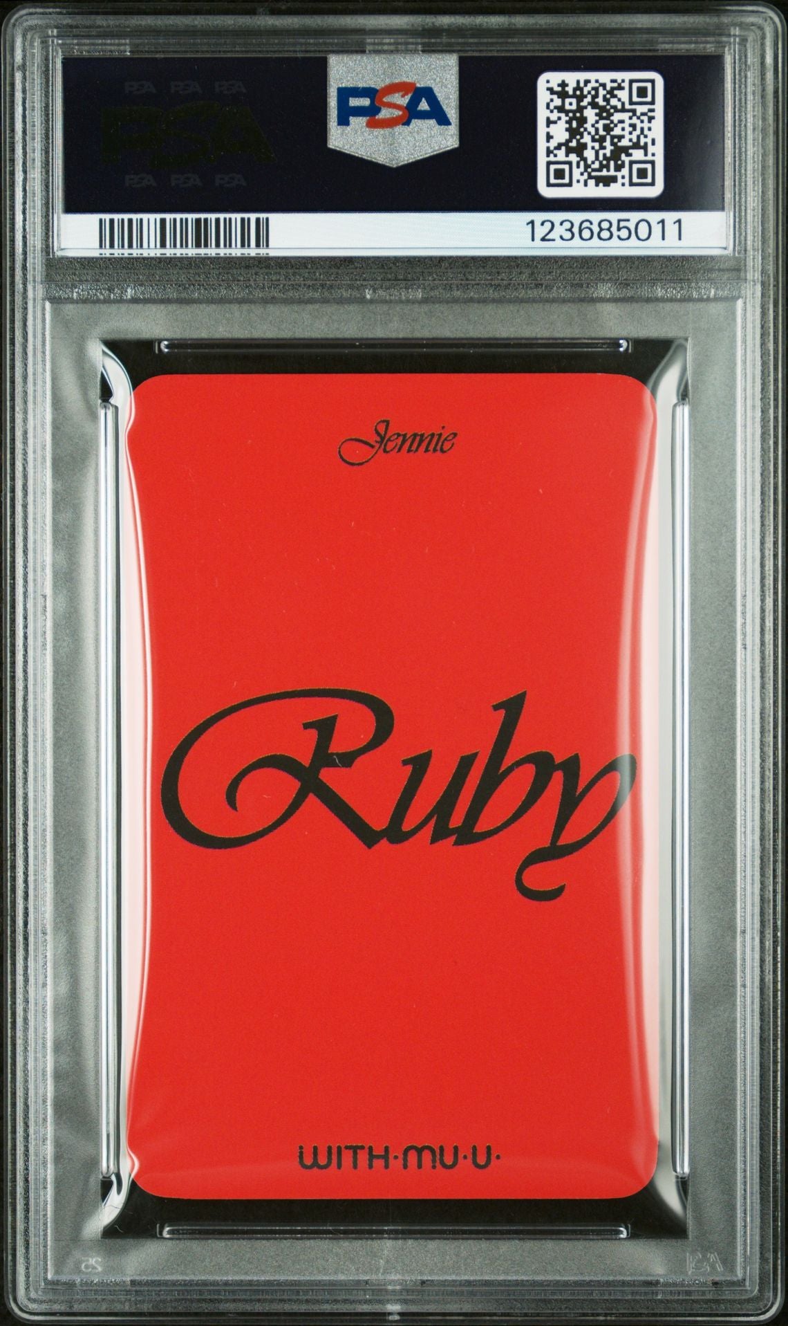JENNIE 1ST STUDIO ALBUM RUBY WITHMUU FAN SIGN EVENT PHOTOCARDS JENNIE WITHMUU FAN SIGN PC-VER B GEM MINT PSA 10