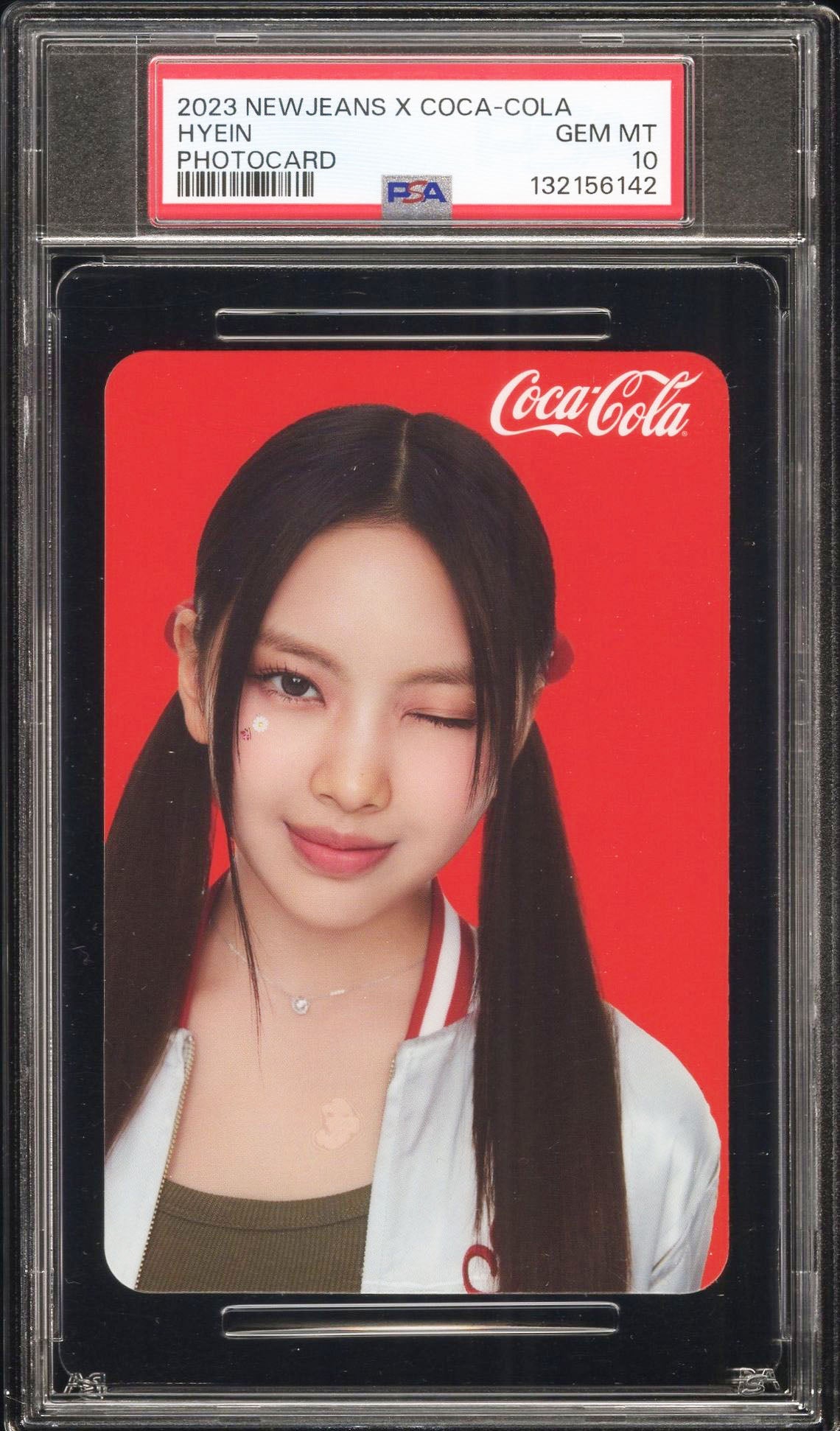 HYEIN 2023 NEWJEANS X COCA-COLA PHOTOCARDS GEM MINT_PSA 10