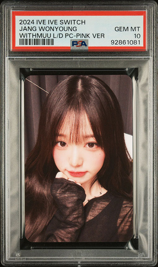 2024 IVE IVE SWITCH WITHMUU LUCKY DRAW JANG WONYOUNG PHOTOCARD GEM MINT PSA 10