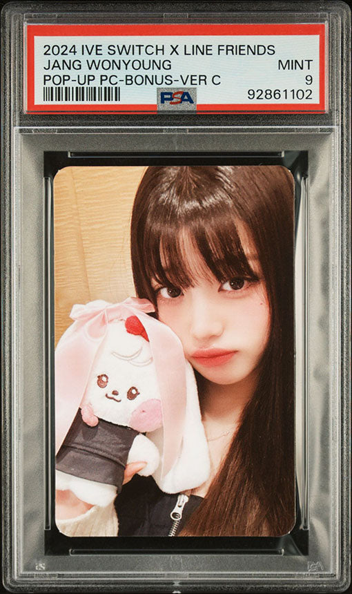 ~SPECIAL DEAL~ 2024 IVE IVE SWITCH X LINE FRIENDS POP UP BONUS JANG WONYOUNG PHOTOCARD MINT PSA 9