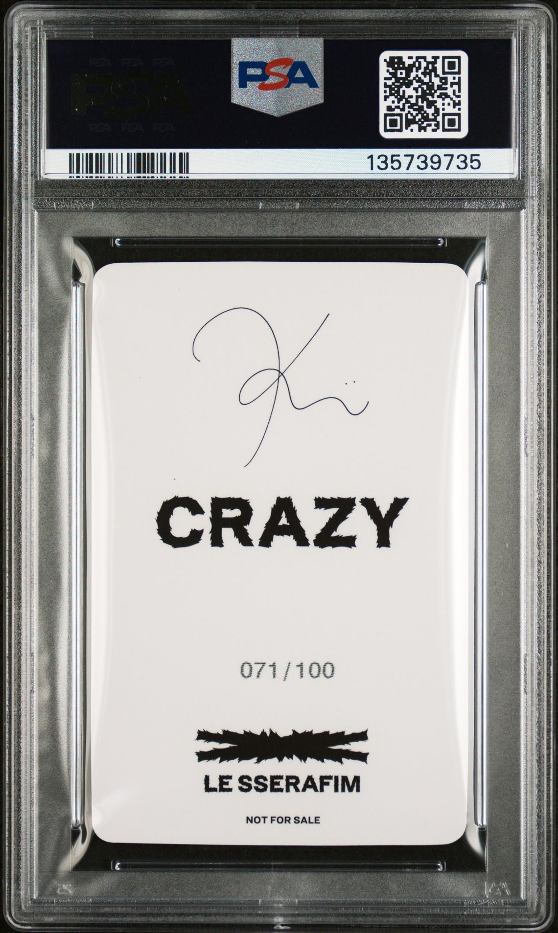 KAZUHA 2024 LE SSERAFIM CRAZY JAPAN 3RD SINGLE WEVERSE SHOP JAPAN LUCKY DRAW PHOTOCARD ROUND 3-SPECIAL MINT PSA 9