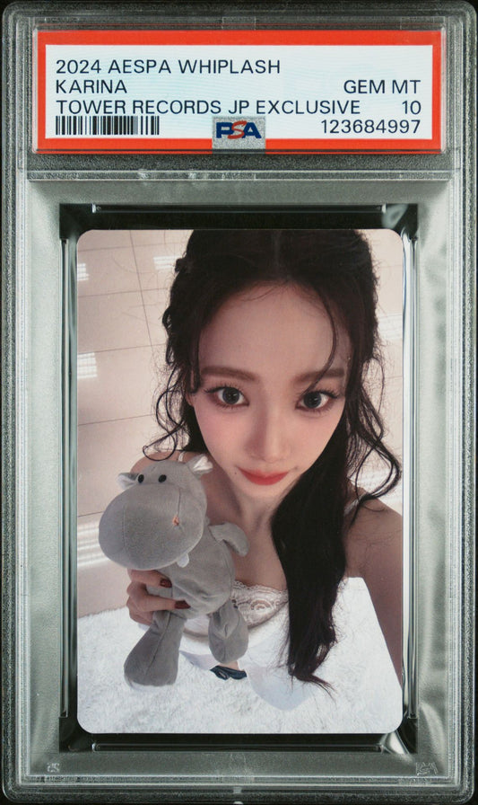 AESPA KARINA 5TH MINI ALBUM TOWER RECORDS JAPAN EXCLUSIVE PHOTOCARD GEM MINT PSA 10