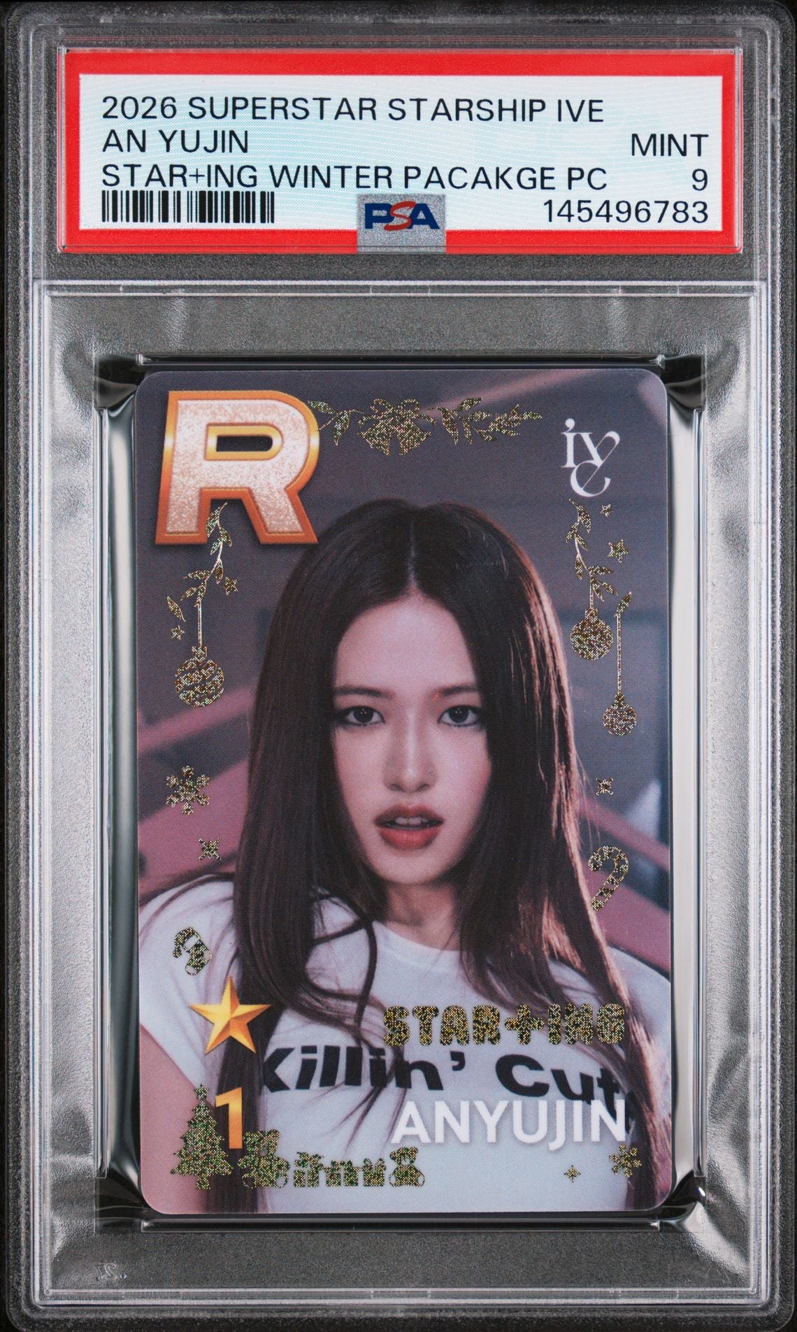AN YUJIN 2026 SUPERSTAR STARSHIP IVE STAR+ING WINTER PACKAGE PHOTOCARD MINT PSA 9