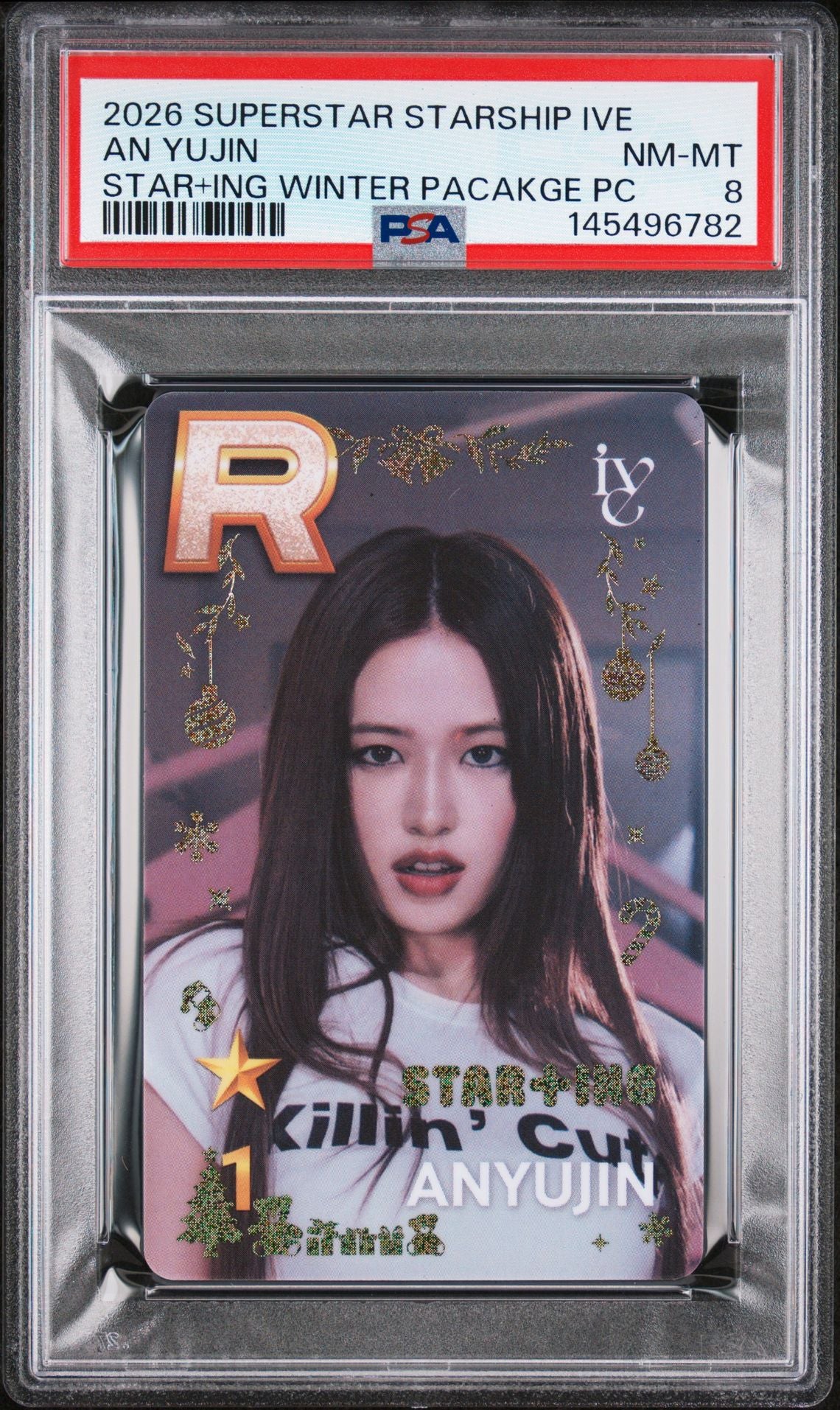 AN YUJIN 2026 SUPERSTAR STARSHIP IVE STAR+ING WINTER PACKAGE PHOTOCARD NM-MT PSA 8