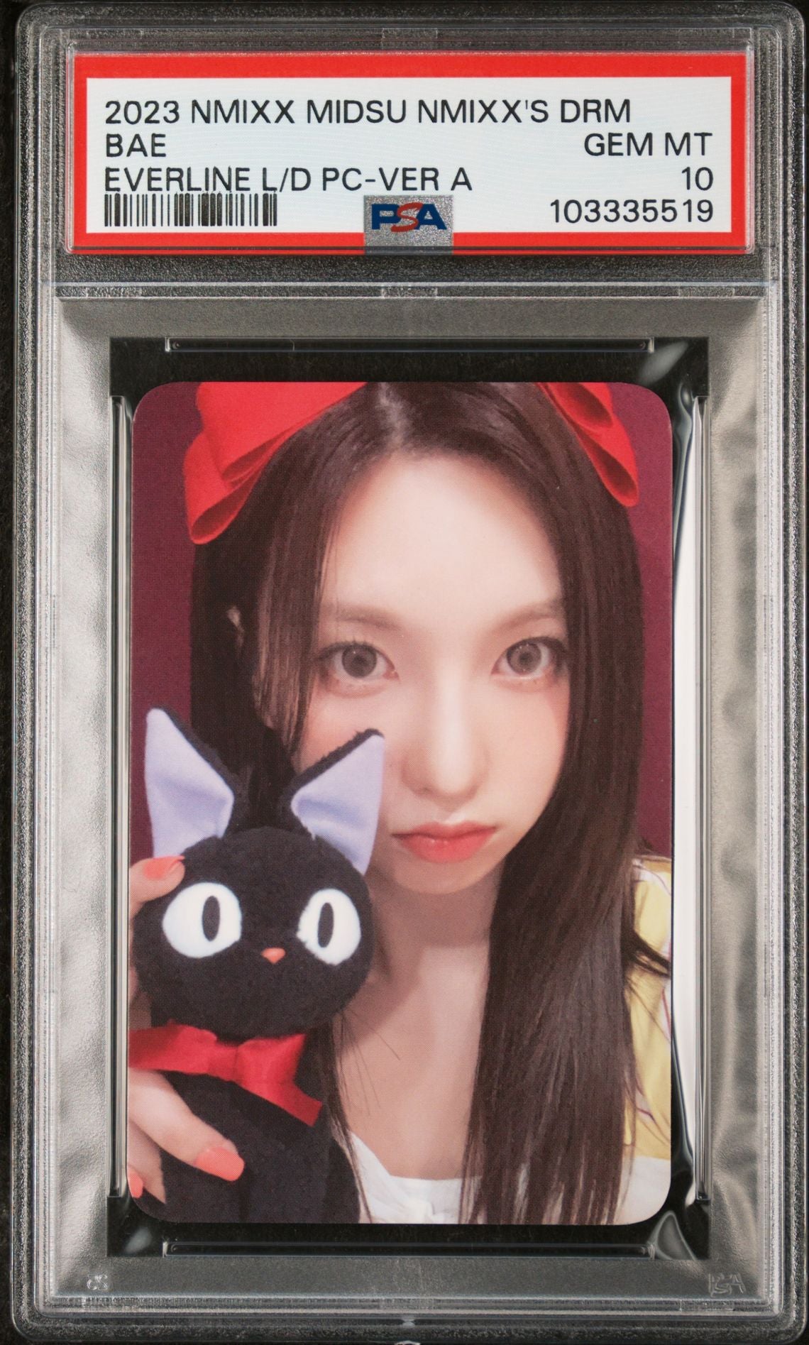 BAE 2023 NMIXX 3RD SINGLE ALBUM A MIDSUMMER DREAM EVERLINE LUCKY DRAW PHOTOCARD EVERLINE LUCKY DRAW PC-VER A GEM MINT PSA 10