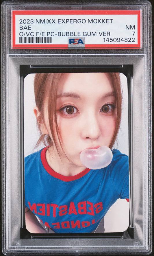 BAE NMIXX 1ST EP EXPERGO MOKKET VIDEO CALL & OFF-LINE FANSIGN EVENT BUBBLE GUM VER. NEAR MINT PSA 7