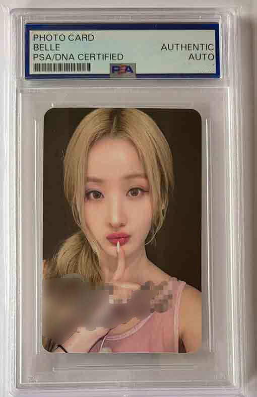 BELLE KISS OF LIFE HAND SIGNED PHOTOCARD PSA/DNA CERTIFIED