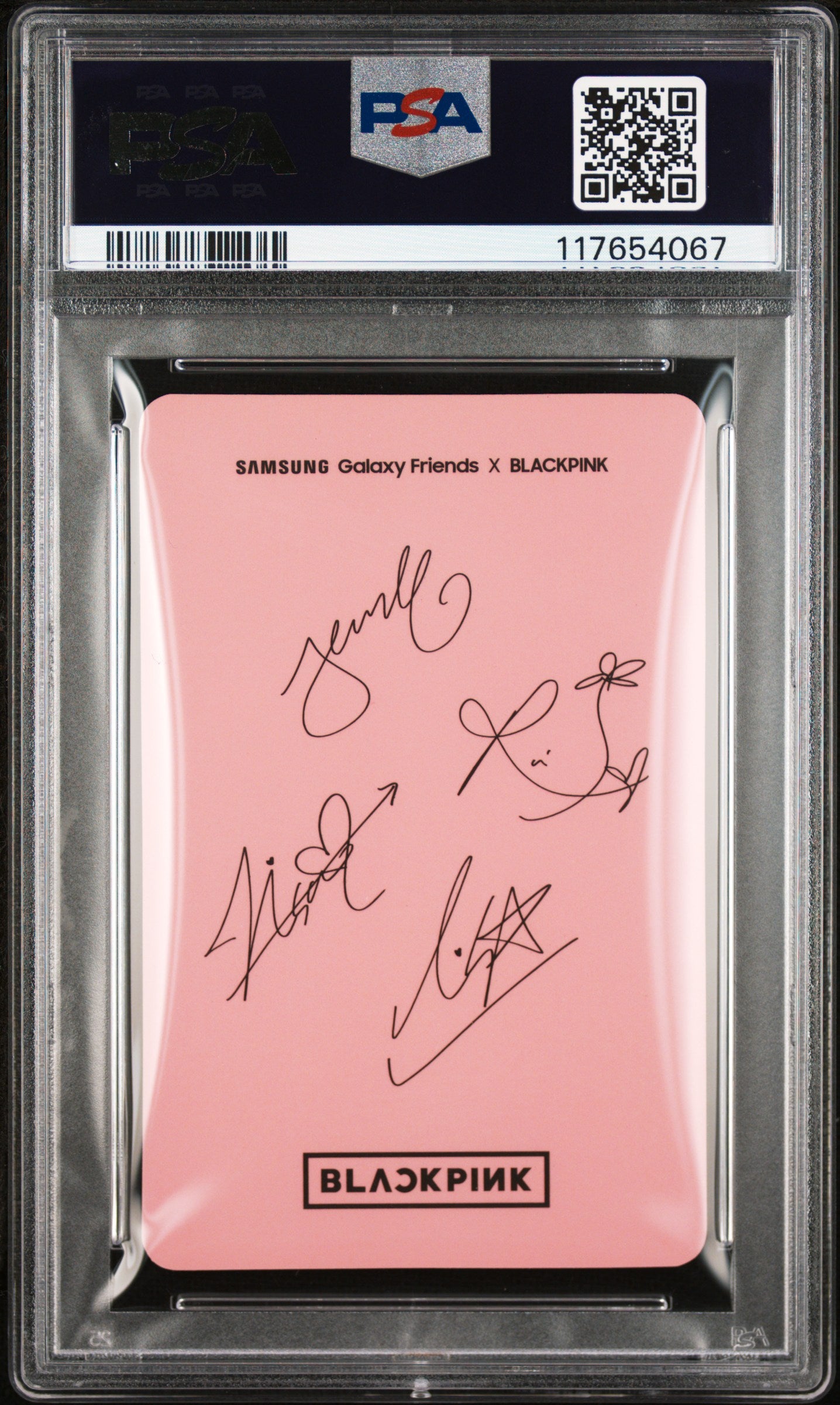 SAMSUNG GALAXY FRIENDS X BLACKPINK BLACKPINK GROUP GALAXY FRIENDS PC-GREY VERSION GEM MINT PSA 10