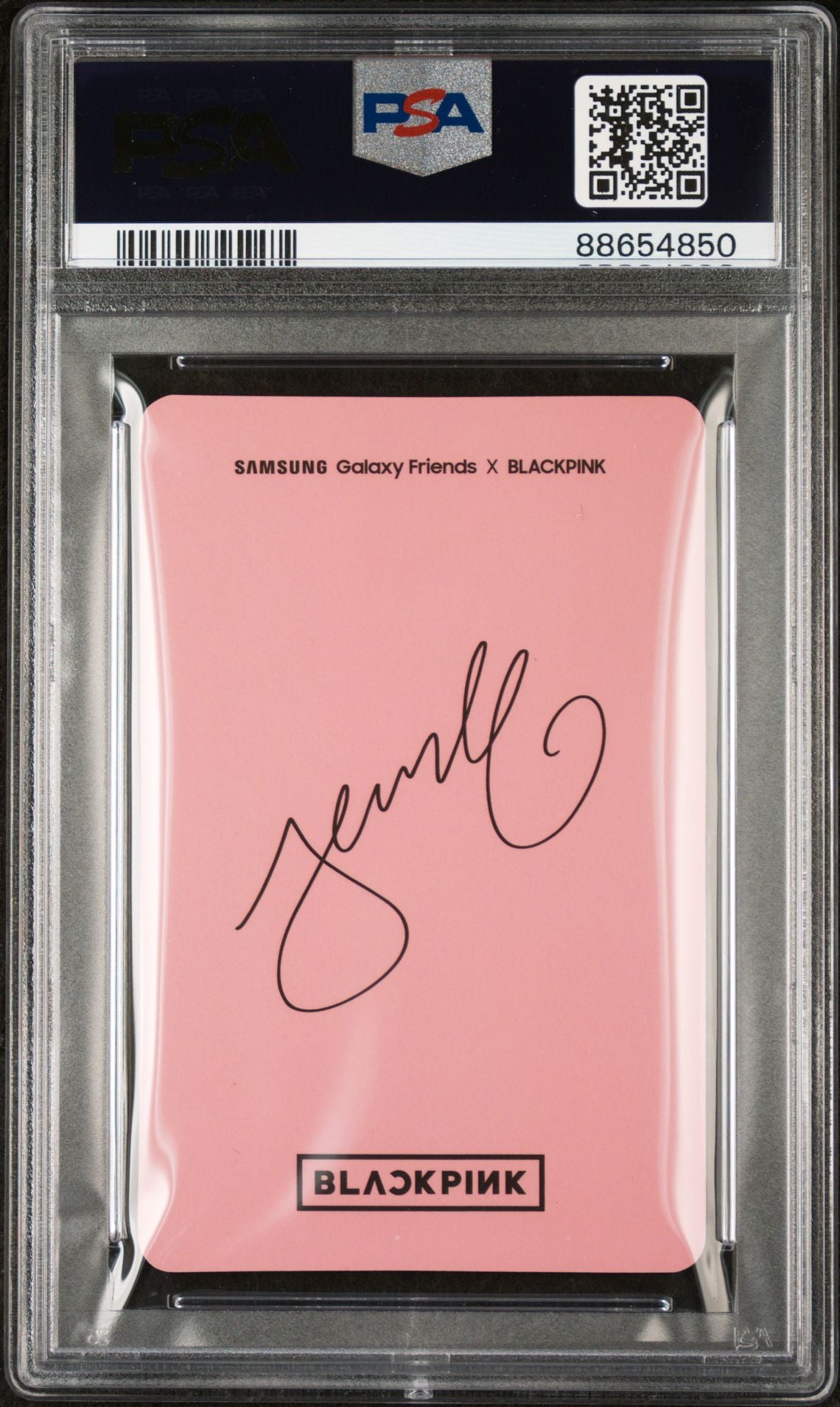 2019 SAMSUNG X BLACKPINK RED VERSION JENNIE PHOTOCARD GALAXY FRIENDS PSA MINT 9