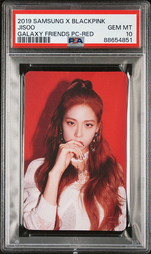 2019 SAMSUNG X BLACKPINK RED VERSION JISOO PHOTOCARD GALAXY FRIENDS PSA GEM MINT 10