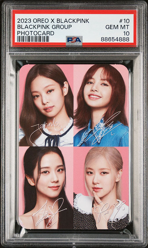2023 OREO X BLACKPINK #10 BLACKPINK GROUP PHOTOCARD GEM MINT PSA 10