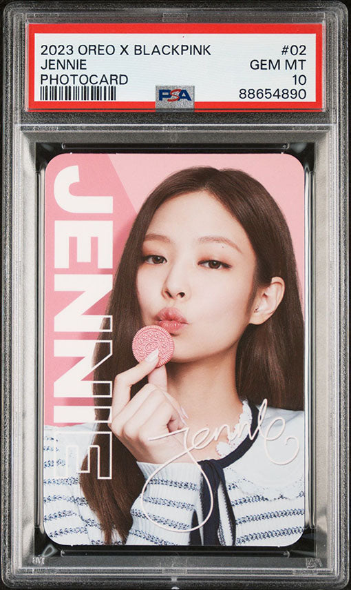 2023 OREO X BLACKPINK #02 JENNIE PHOTOCARD  GEM MINT PSA 10