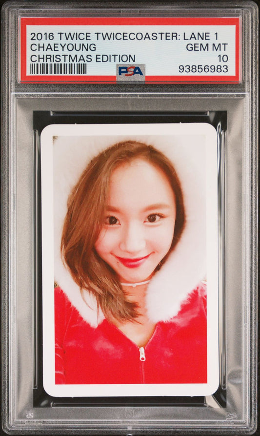 CHAEYOUNG 2016 TWICE TWICECOASTER: LANE 1 CHRISTMAS EDITION PHOTOCARD GEM MINT PSA 10