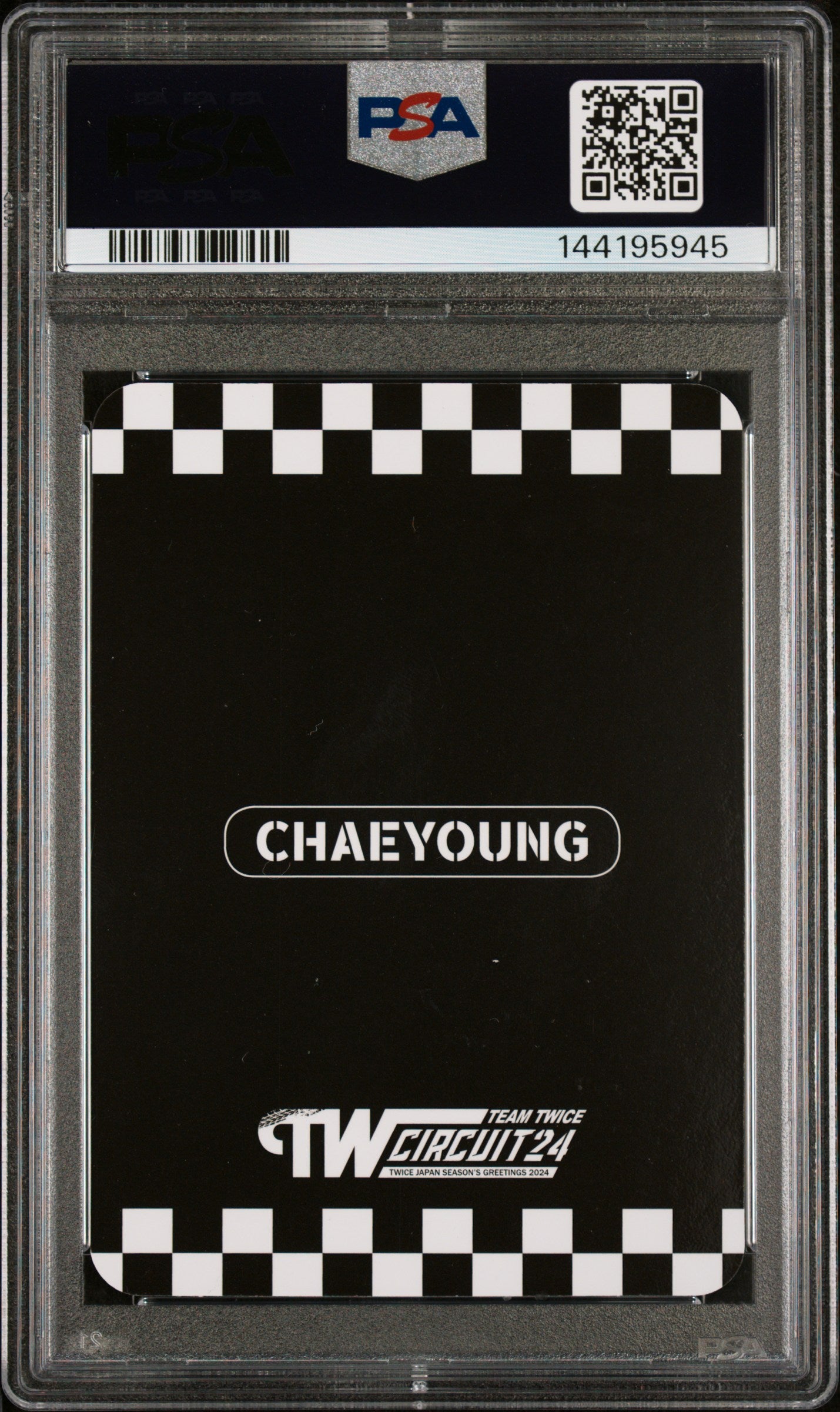 CHAEYOUNG TWICE JP CIRCUIT 24 SEASON'S GREETINGS 2024 BONUS PHOTOCARD GEM MINT PSA 10