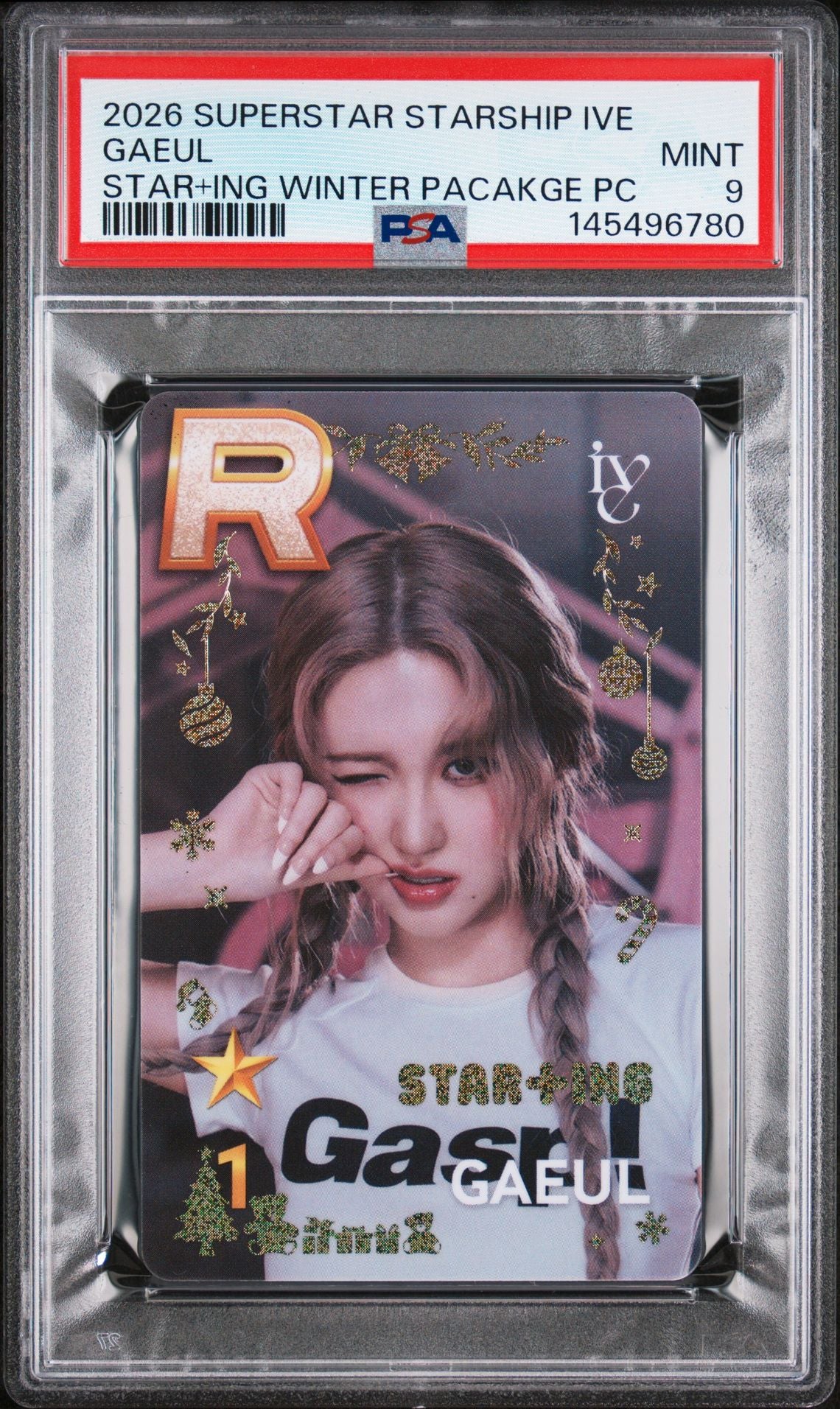 GAEUL 2026 SUPERSTAR STARSHIP IVE STAR+ING WINTER PACKAGE PHOTOCARD MINT PSA 9