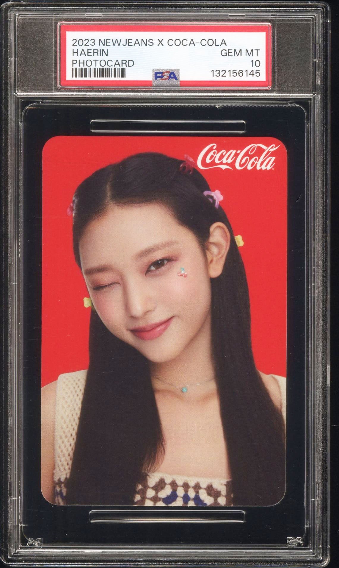 HAERIN 2023 NEWJEANS X COCA-COLA PHOTOCARDS GEM MINT PSA 10