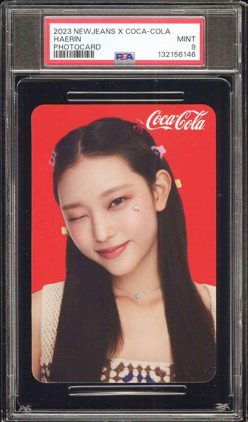 HAERIN 2023 NEWJEANS X COCA-COLA PHOTOCARDS MINT PSA 9