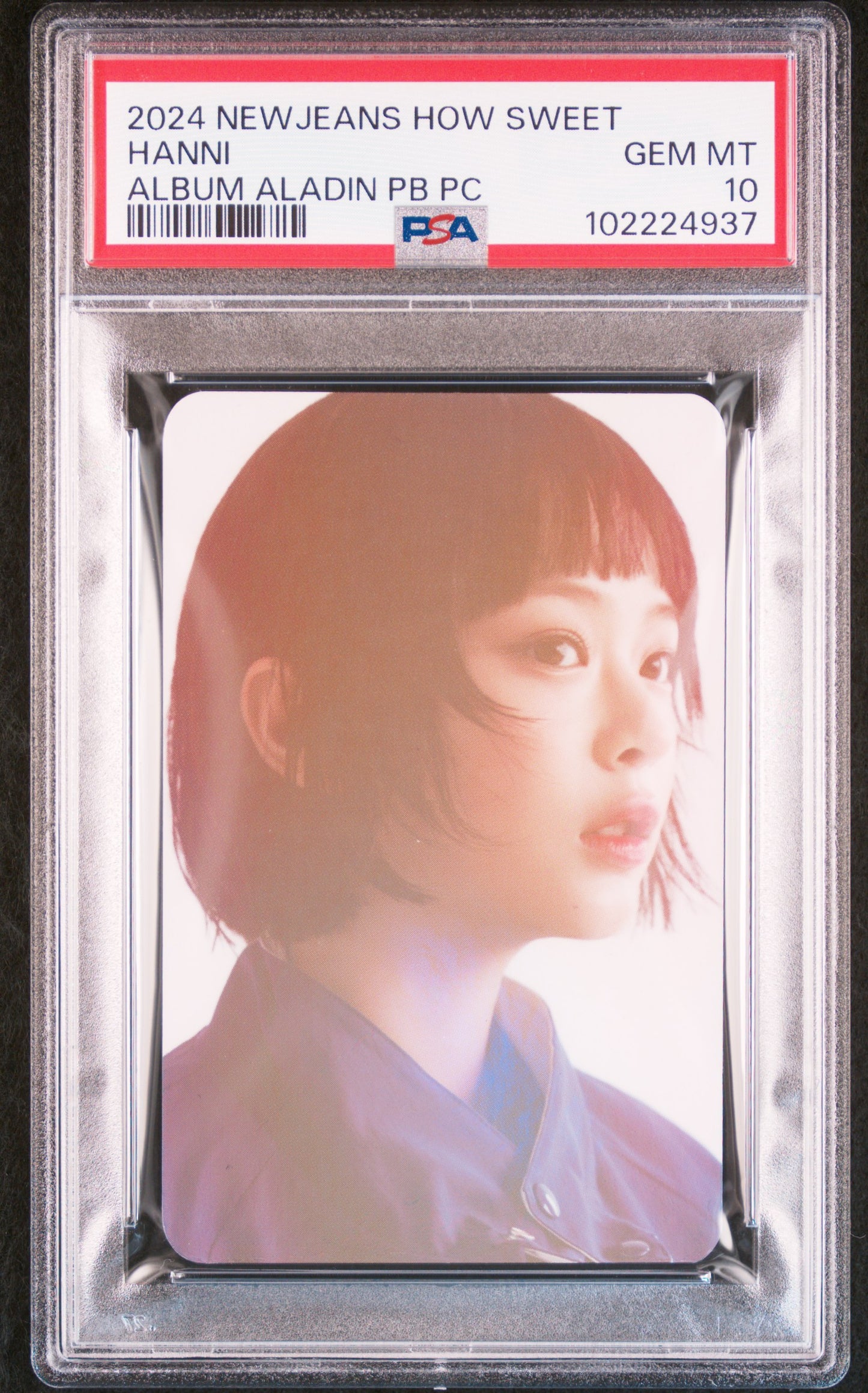 HANNI 2024 NEWJEANS HOW SWEET STANDARD VERSON PURCHASE BONUS ALADIN PHOTOCARDS GEM MINT PSA 10